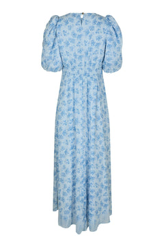 Kikka Chiffon Flower Dress - Light Blue