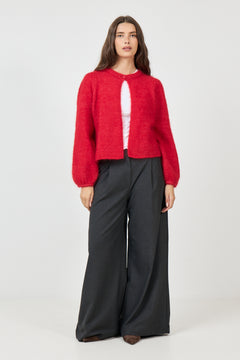 Amelia Chunky Cardigan - Bright Red