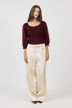 Antonia Chunky Tee - Oxblood