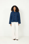 Woven-Windbreaker-Jacket - Indigo