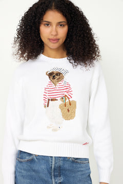 Polo Bear Crewneck Sweater - White Multi