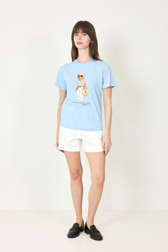 Polo Bear Cotton Jersey Tee - Baby Blue
