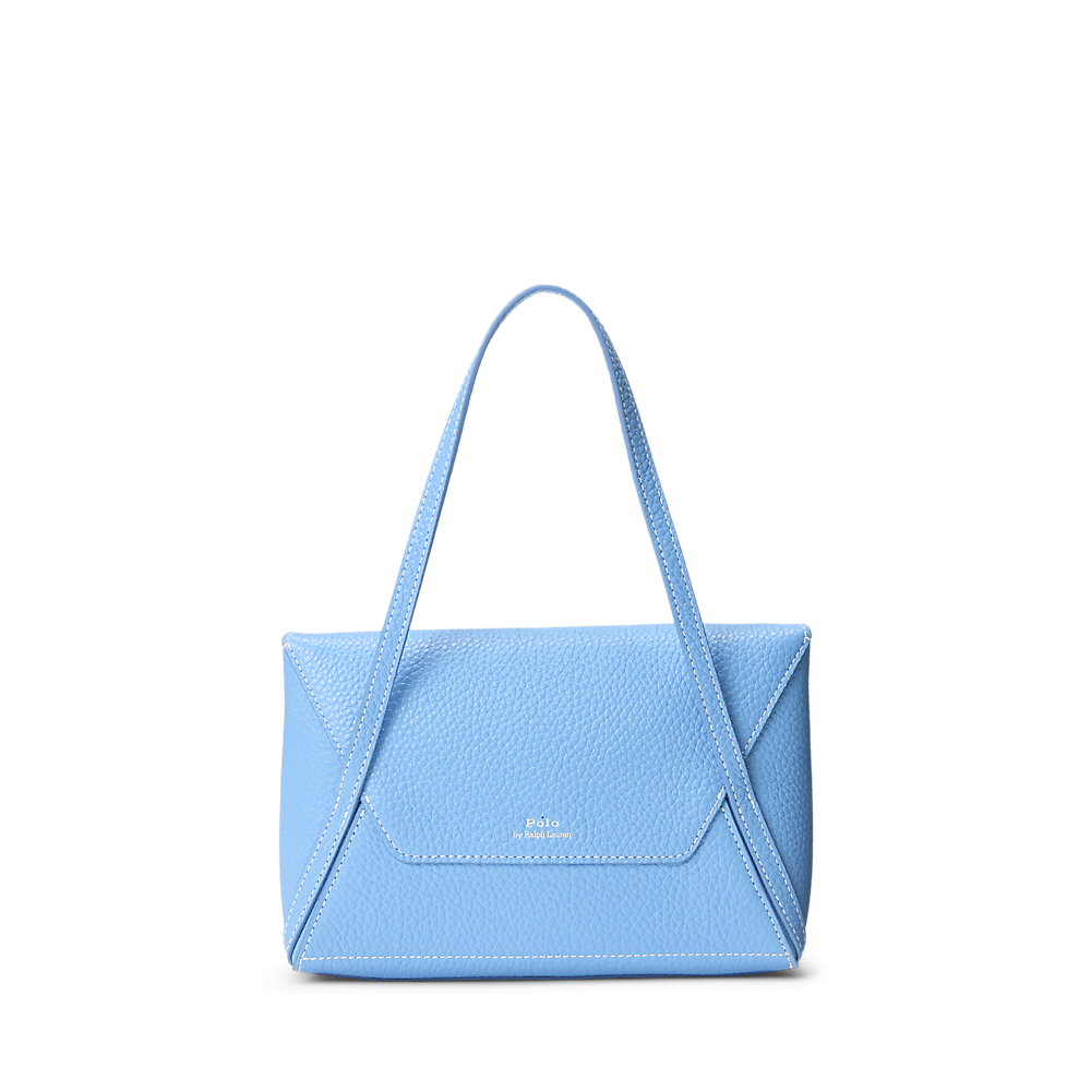 Polo Play Leather Mini Envelope Bag - Baby Blue