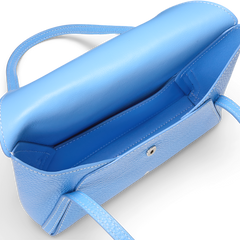 Polo Play Leather Mini Envelope Bag - Baby Blue