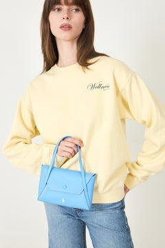 Polo Play Leather Mini Envelope Bag - Baby Blue