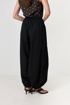 Roxane Balloon Poplin Pants - Black
