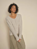 Thora V-Neck Knit - Feather Gray