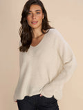 Thora V-Neck Knit - Ecru