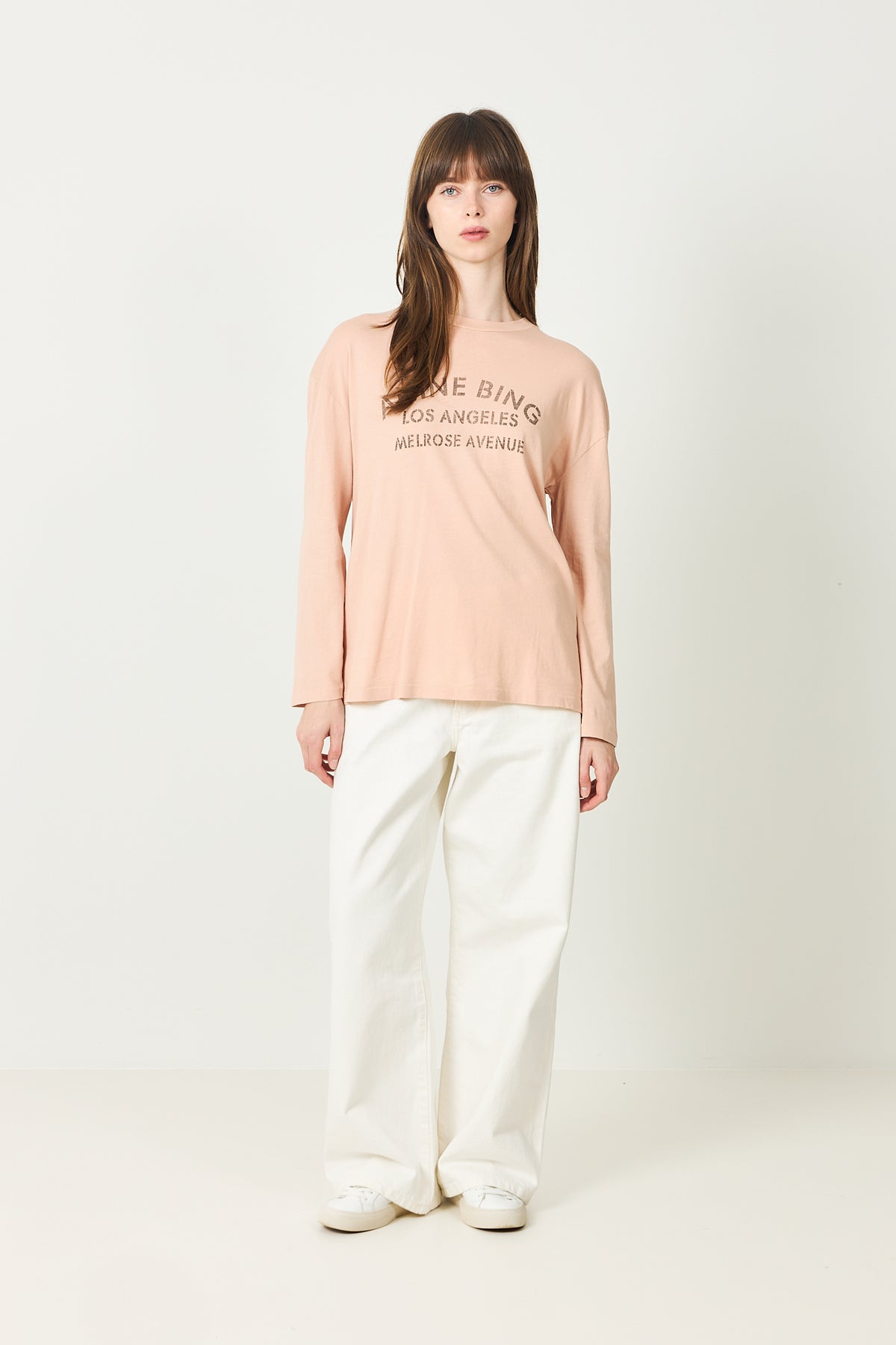 Ivan Long Sleeve Melrose Stencil - Washed Blushed