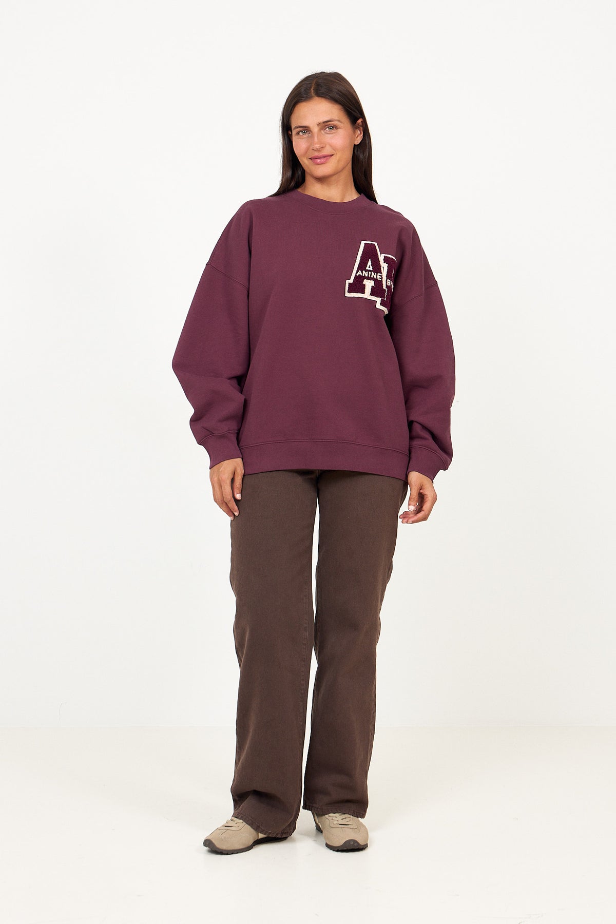 Miles Sweatshirt Letterman - Fig
