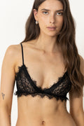 Lace Bra With Trim - Svart