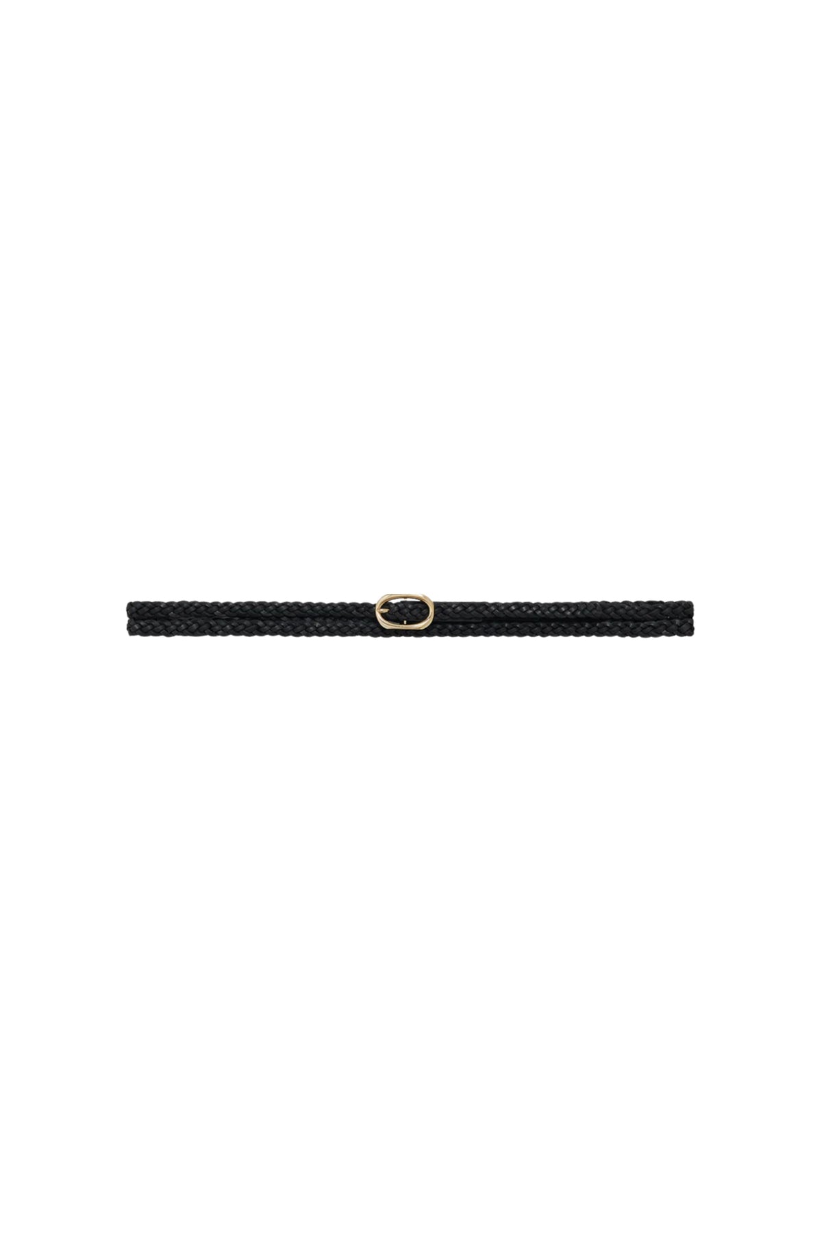 Small Double Signature Link Belt Braided - Svart