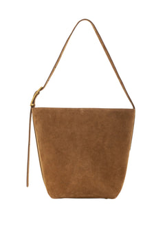 Elly Medium Bucket Bag Suede - Tobacco