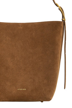Elly Medium Bucket Bag Suede - Tobacco