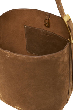 Elly Medium Bucket Bag Suede - Tobacco