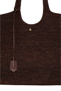 Lili Tote Raphia - Dark Brown