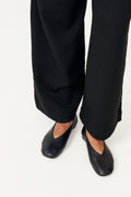 Ana Flats Smooth Leather - Black