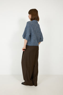 Benuta Fluffy Knit Cardigan - Smoke Blue