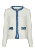Zelma Knit Denim Kofta - Off White
