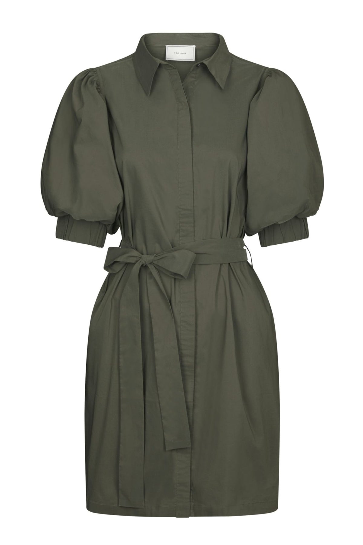 Serene Poplin Dress - Army