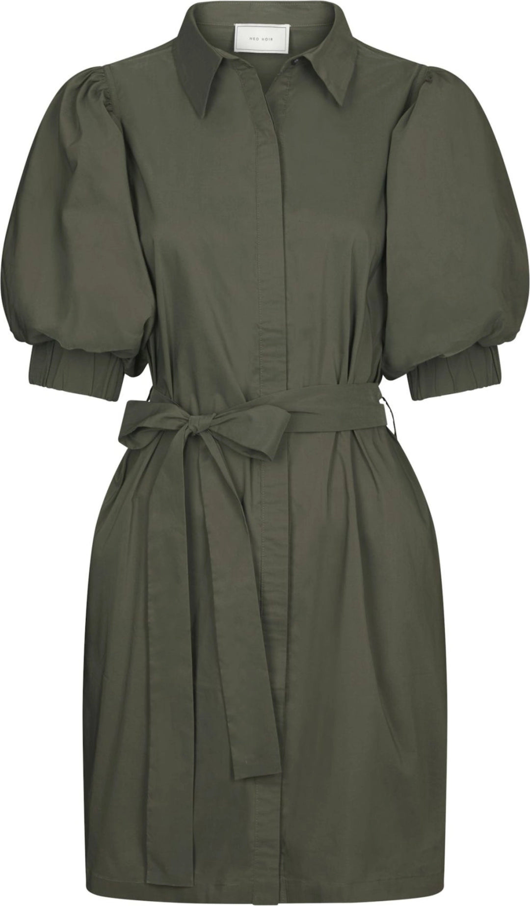 Serene Poplin Dress - Army
