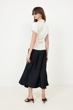 Lyselle Heavy Sateen Shirt - Pearl