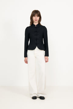 Ardena Linen Blazer - Black