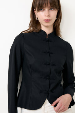 Ardena Linen Blazer - Black