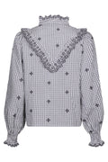 Degas Check Blus - Grå