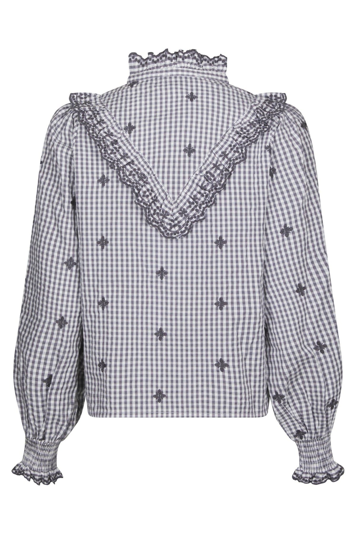 Degas Check Blus - Grå