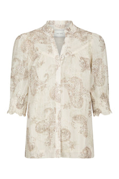 Diana Faded Paisley Blouse - Sand