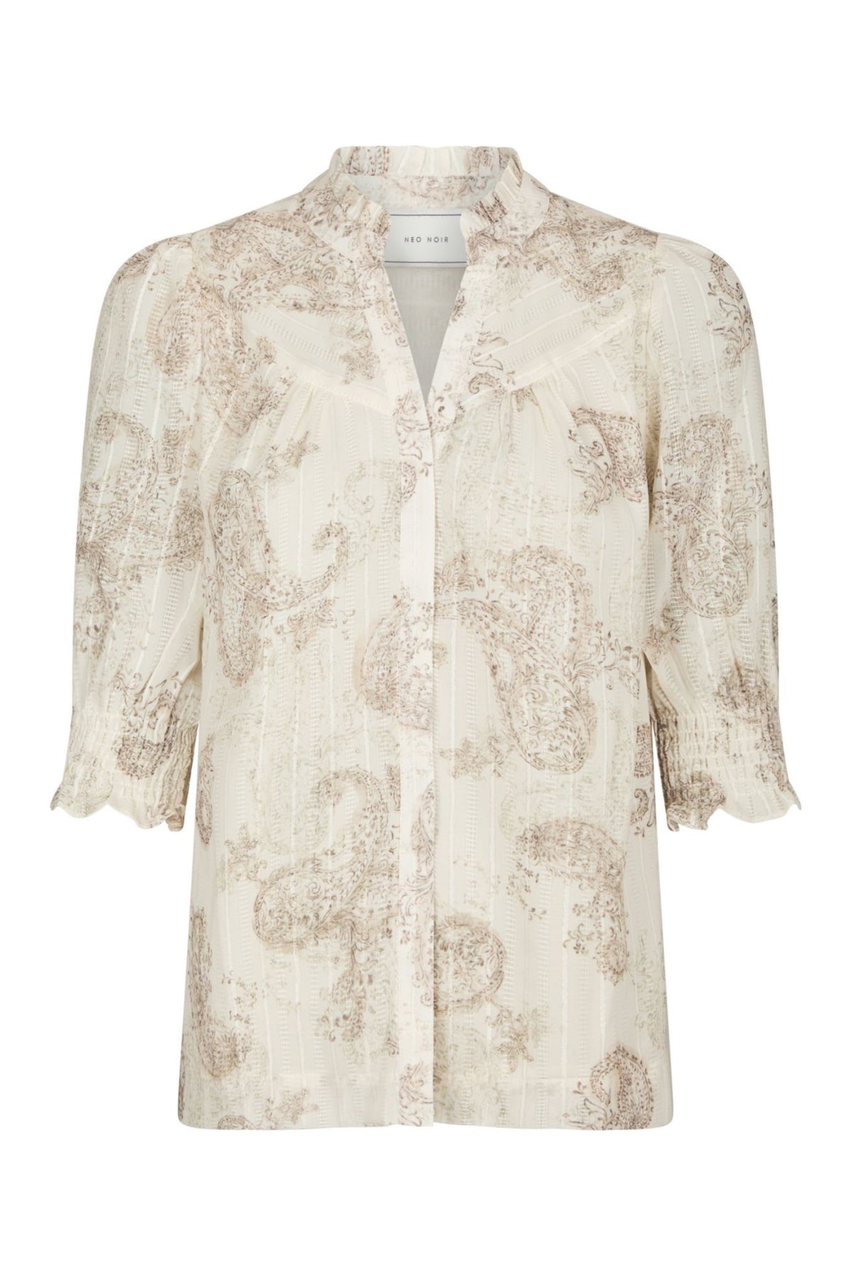 Diana Faded Paisley Blus - Sand