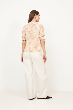 Diana Faded Paisley Blouse - Sand
