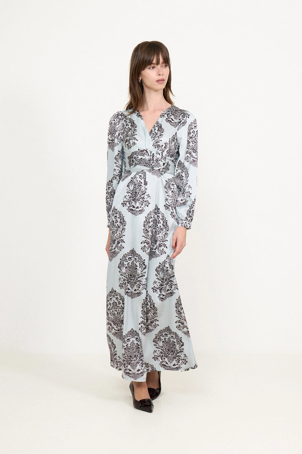 Bretti Deco Drop Dress - Light Blue