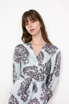 Bretti Deco Drop Dress - Light Blue