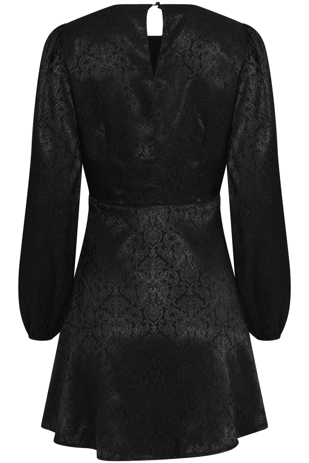 Edda Short Pattern Dress - Svart