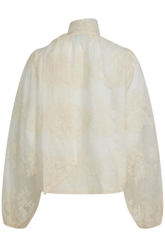 Jofrid Lace Bow Blouse - Creme