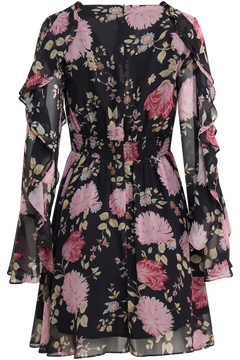 Lumi Mini Dress - Black Floral