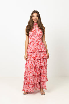Ailu Maxi Dress - Pink/Red