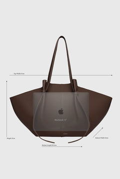 Large Mochi Pebble Grain Leather - Espresso
