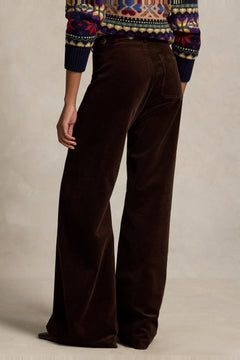 Woven Flare Pants - Brown