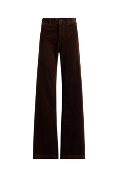 Woven Flare Pants - Brown