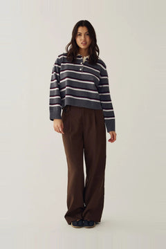 N-Merryll Knit - Delissa Grey Stripe