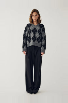 N-Lai Knit - Black Grey Mix