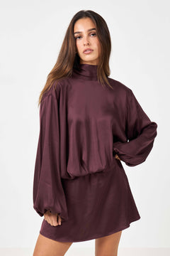 N-Melda Dress - Maroon