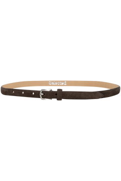 Iona Slim Suede Belt - Delicioso
