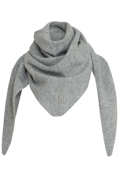 Vicki Wool Big Triangle Scarf - Grey Melange