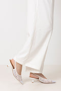Biakristin Kitten Heel Slingback Mesh - Vit Spets