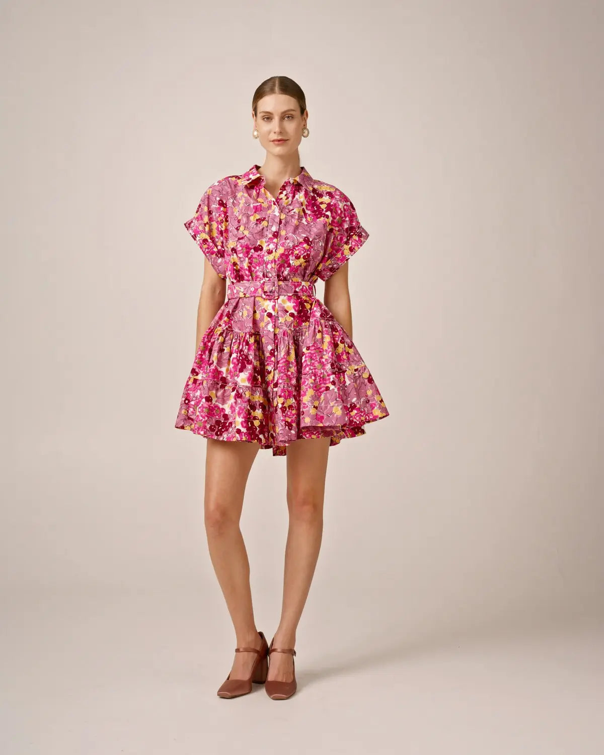 byTiMo Poplin Belt Dress - Bright Field