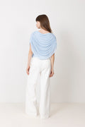 Cottuna Drapy Mesh Topp - Ljusblå